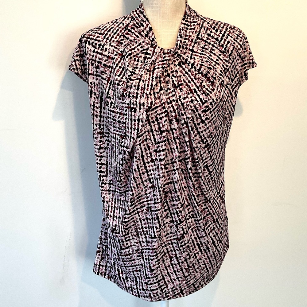 Liz Claiborne Cap Sleeve Stretch Blouse - EUC